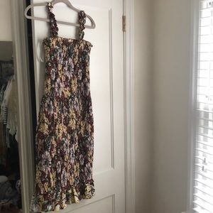 Faithfull the Brand smocked midi dress